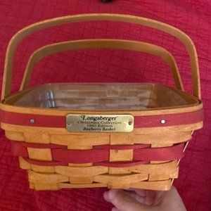 Christmas Collection Bayberry Basket in Red with Protector